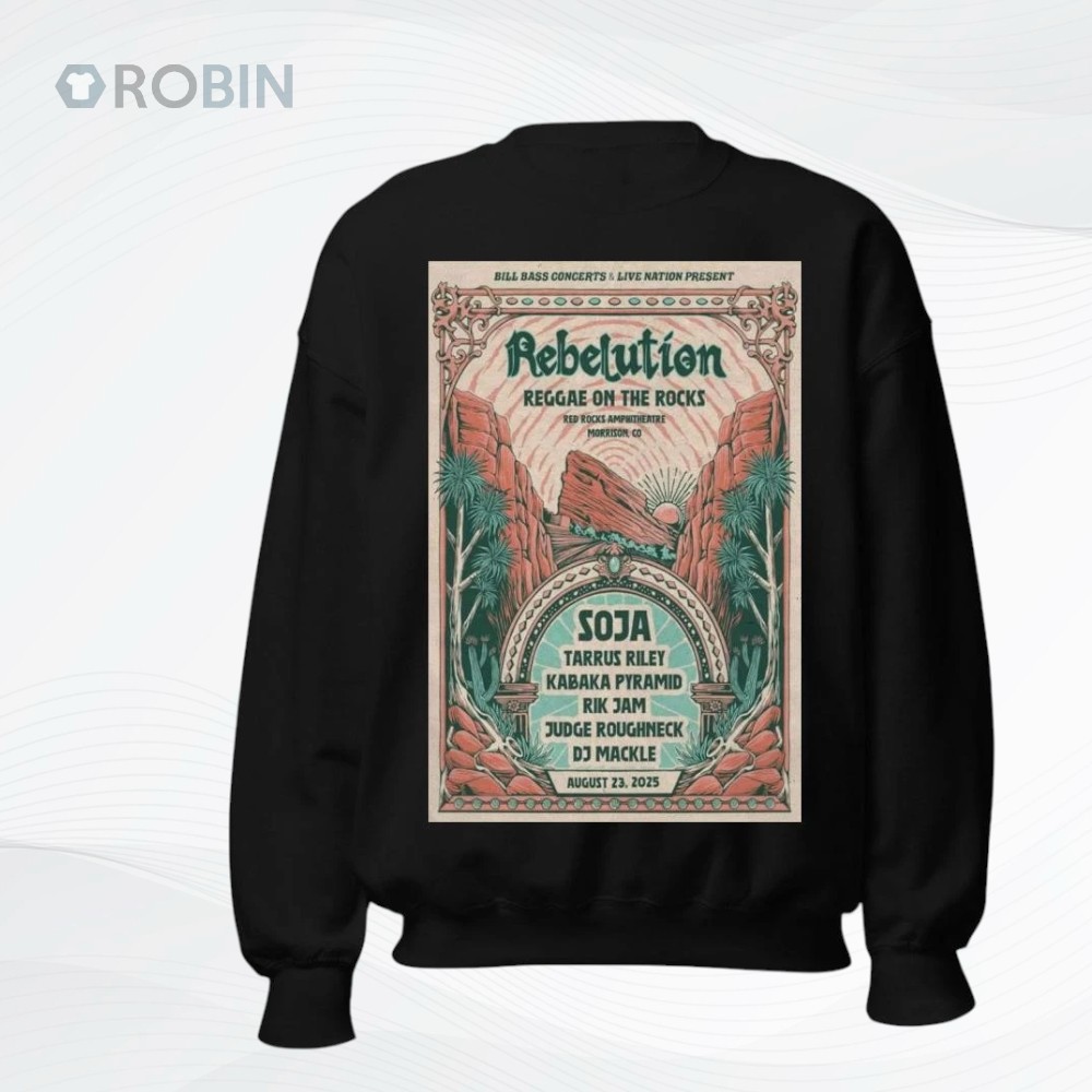 Rebelution Tour Red Rocks Amphitheatre, Morrison, Colorado August 23, 2025 Poster Shirt