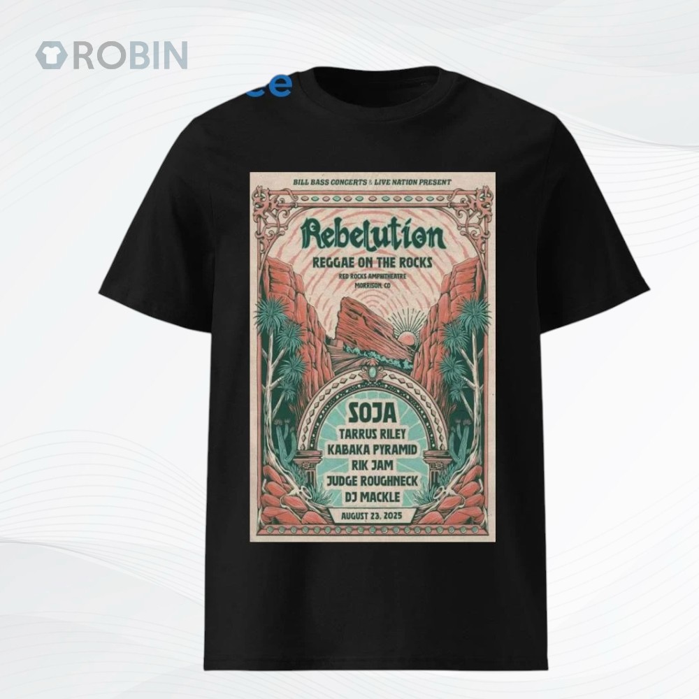 Rebelution Tour Red Rocks Amphitheatre, Morrison, Colorado August 23, 2025 Poster Shirt