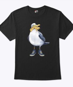 Seagull With Fries And Sneakers Fun Shirt