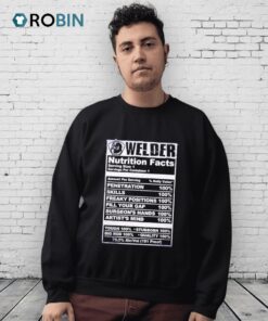 Welder Nutrition Facts Shirt