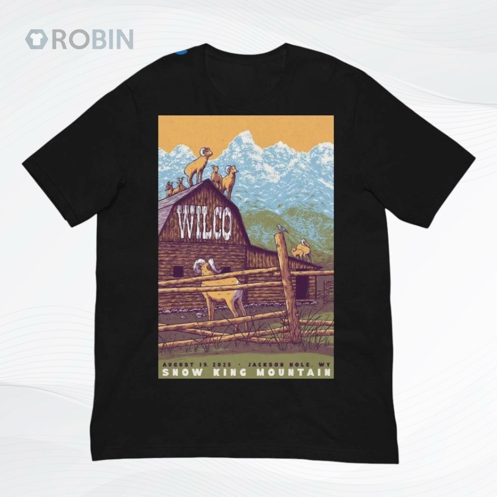 Wilco At Snow King Mountain Resort On August 19 2025 Poster Shirt Wilco At Snow King Mountain Resort On August 19 2025 Poster Shirt