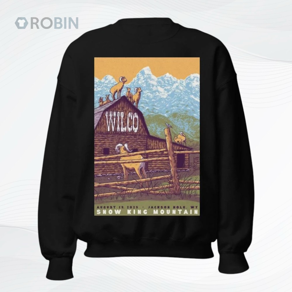 Wilco At Snow King Mountain Resort On August 19 2025 Poster Shirt Wilco At Snow King Mountain Resort On August 19 2025 Poster Shirt
