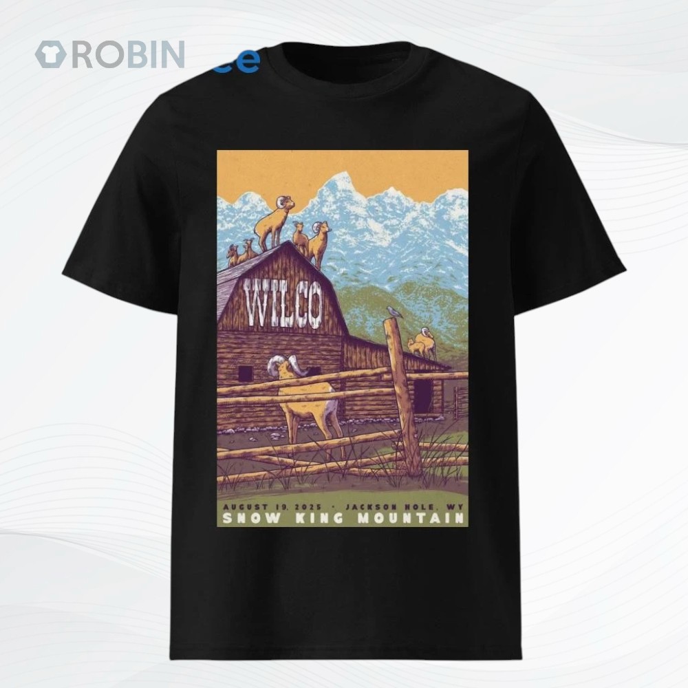 Wilco At Snow King Mountain Resort On August 19 2025 Poster Shirt Wilco At Snow King Mountain Resort On August 19 2025 Poster Shirt