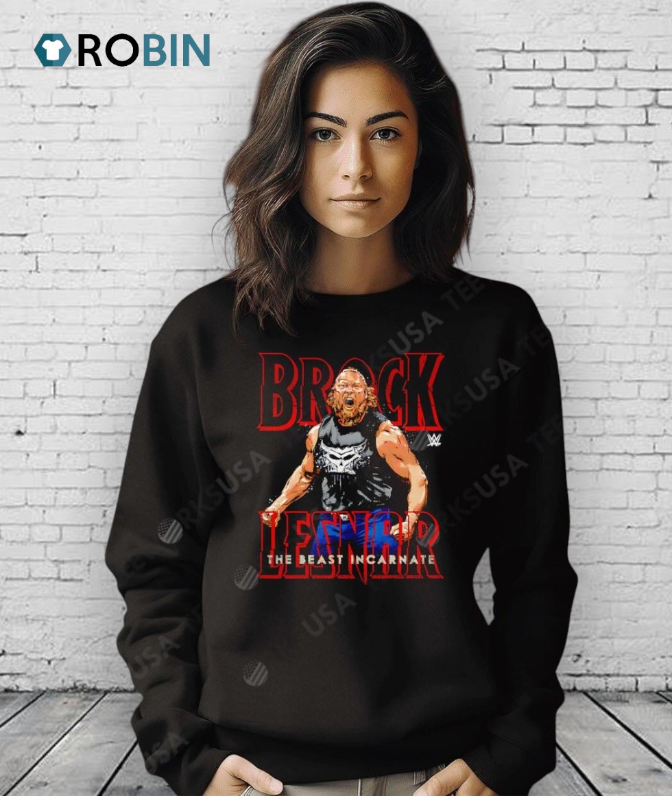 Wwe Brock Lesnar The Beast Incarnate Taunt Design Style Shirt Wwe Brock Lesnar The Beast Incarnate Taunt Design Style Shirt
