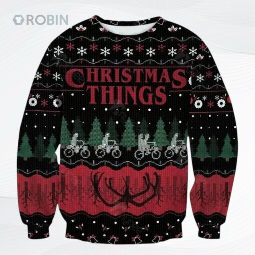 Stranger Things Christmas Things Unisex Gift Merry Ugly Christmas Sweater