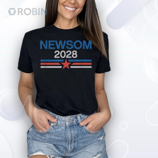 2028 Gavin Newsom President Vintage Stripe Star Shirt