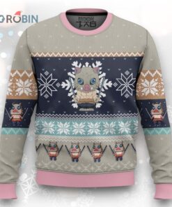 3D Anime Demon Slayer Inosuke Hashibira Ugly Christmas Sweater