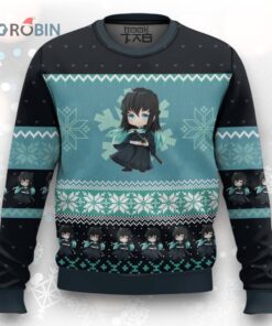 3D Anime Demon Slayer Muichiro Tokito Ugly Christmas Sweater