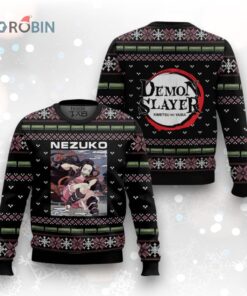 3D Anime Demon Slayer Nezuko Kamado Custom Fandom Ugly Christmas Sweater