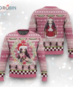 3D Anime Demon Slayer Nezuko Kamado Ugly Christmas Sweater