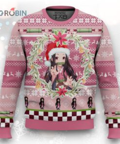 3D Anime Demon Slayer Nezuko Kamado Ugly Christmas Sweater