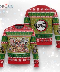 3D Anime Demon Slayer Squad Corps Ugly Christmas Sweater