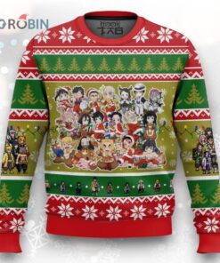 3D Anime Demon Slayer Squad Corps Ugly Christmas Sweater