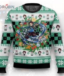 3D Anime Demon Slayer Tanjiro Kamado Fandom Ugly Christmas Sweater