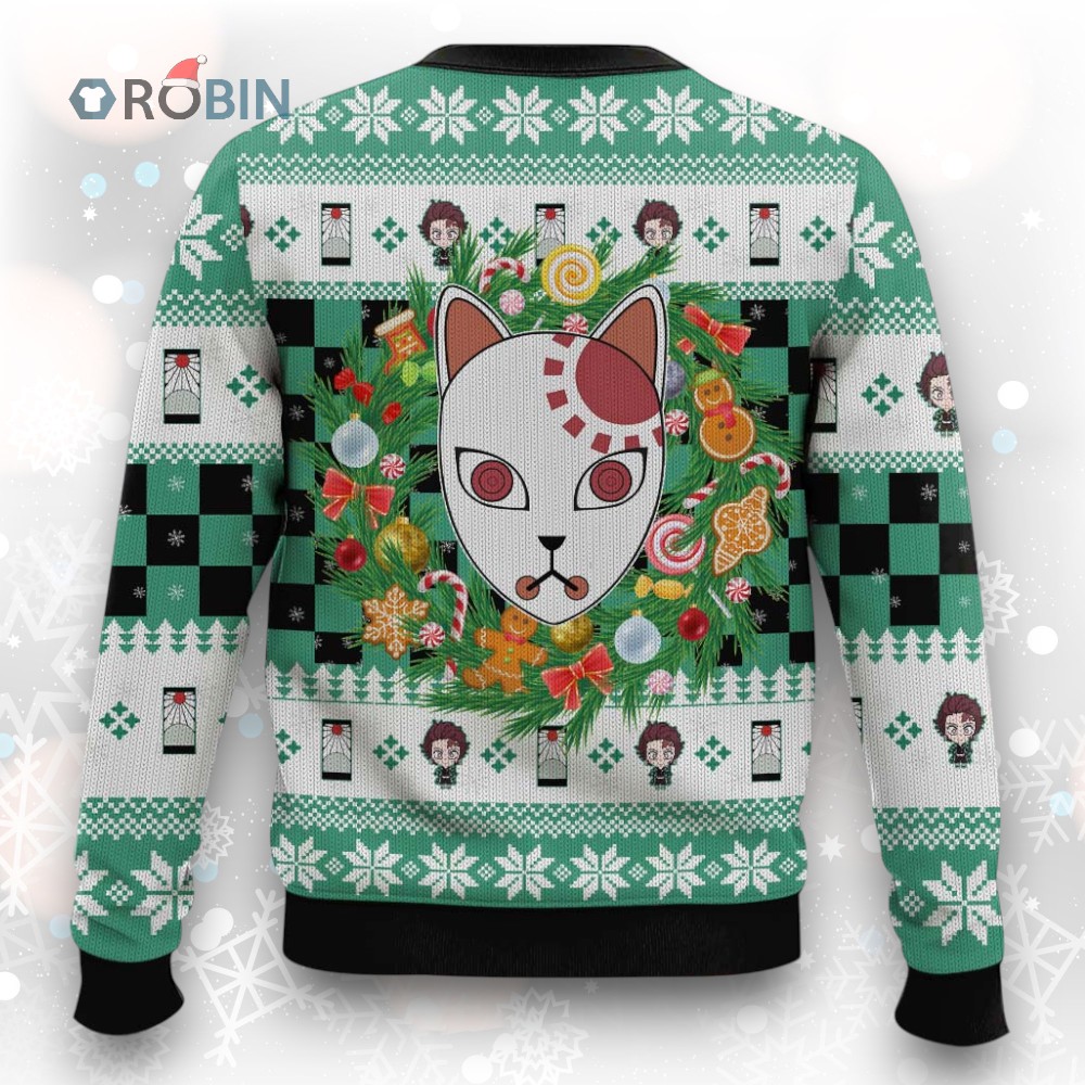 3D Anime Demon Slayer Tanjiro Kamado Fandom Ugly Christmas Sweater 3D Anime Demon Slayer Tanjiro Kamado Fandom Ugly Christmas Sweater