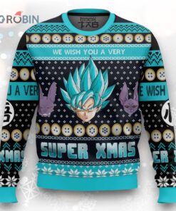 3D Anime Dragon Ball Goku Saiyan Fandom Ugly Christmas Sweater
