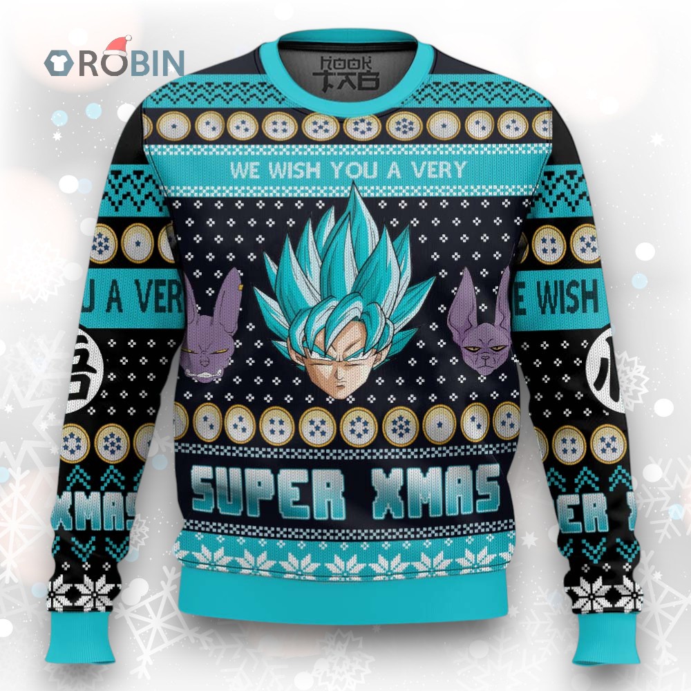 3D Anime Dragon Ball Goku Saiyan Fandom Ugly Christmas Sweater 3D Anime Dragon Ball Goku Saiyan Fandom Ugly Christmas Sweater