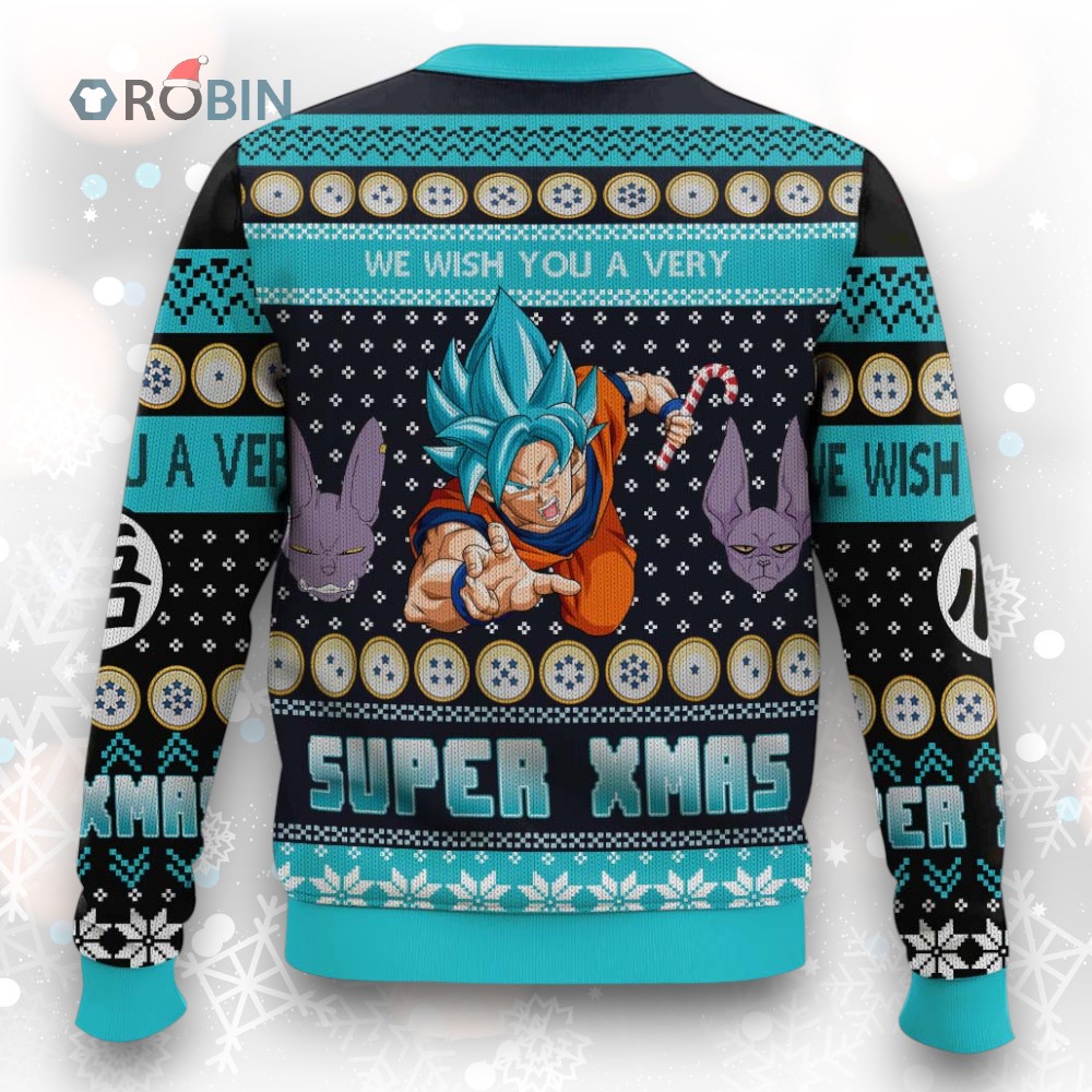 3D Anime Dragon Ball Goku Saiyan Fandom Ugly Christmas Sweater 3D Anime Dragon Ball Goku Saiyan Fandom Ugly Christmas Sweater