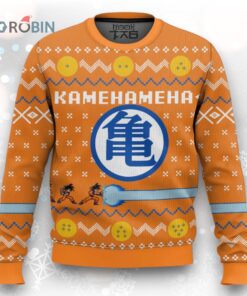 3D Anime Dragon Ball Kamehameha Ugly Christmas Sweater