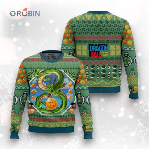 3D Anime Dragon Ball Shenron Fandom V1 Ugly Christmas Sweater