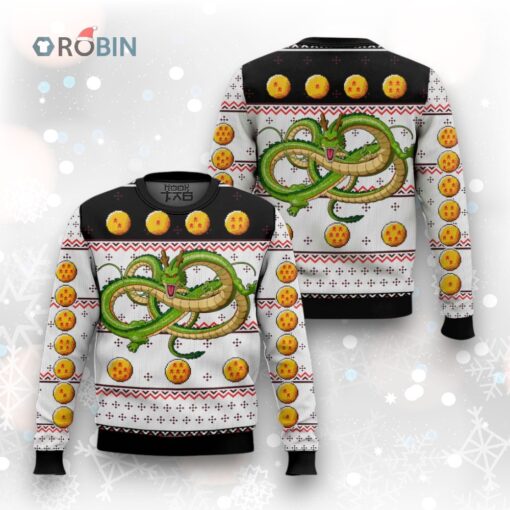 3D Anime Dragon Ball Shenron Fandom V2 Ugly Christmas Sweater