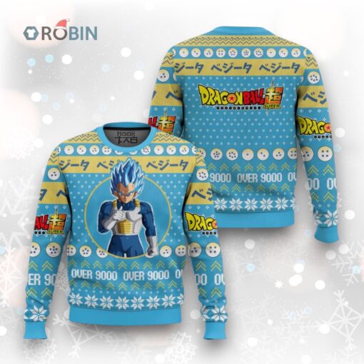 3D Anime Dragon Ball Vegeta Fandom Ugly Christmas Sweater