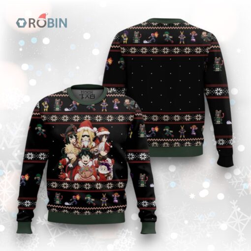 3D Anime My Hero Academia Boku No Holiday Fandom Ugly Christmas Sweater