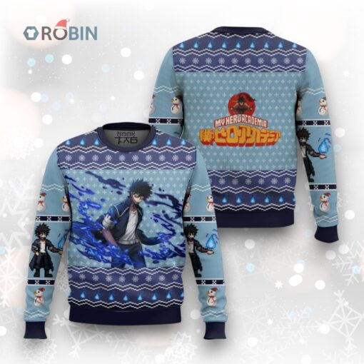 3D Anime My Hero Academia Dabi Blueflame Fandom Ugly Christmas Sweater