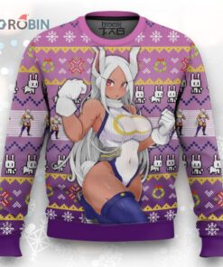 3D Anime My Hero Academia Rumi Usagiyama Mirko Fandom Ugly Christmas Sweater