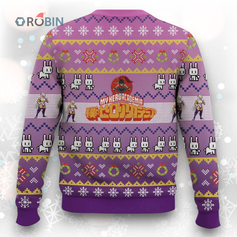 3D Anime My Hero Academia Rumi Usagiyama Mirko Fandom Ugly Christmas Sweater 3D Anime My Hero Academia Rumi Usagiyama Mirko Fandom Ugly Christmas Sweater