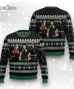 3D Anime My Hero Academia Top 3 Chibi Characters Ugly Christmas Sweater