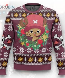 3D Anime One Piece Christmas Tony Tony Chopper Ugly Christmas Sweater