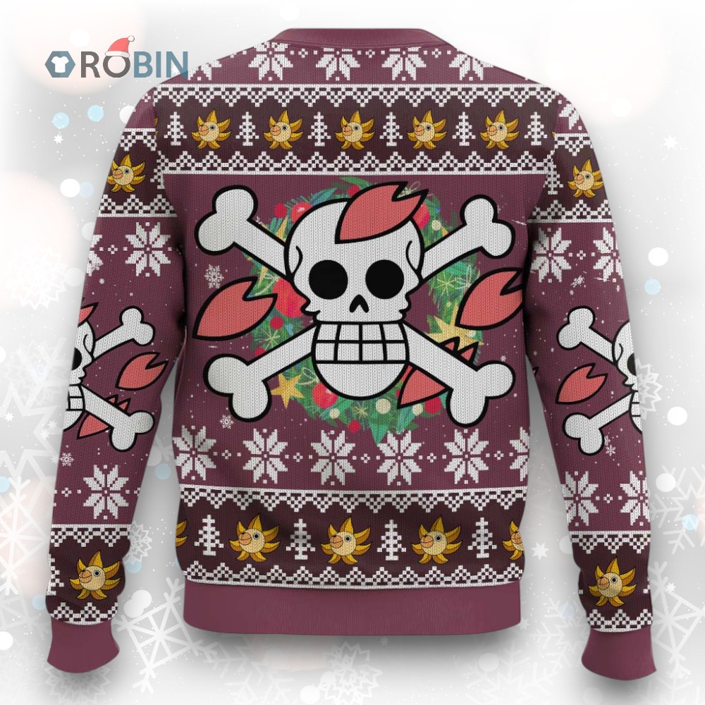3D Anime One Piece Christmas Tony Tony Chopper Ugly Christmas Sweater 3D Anime One Piece Christmas Tony Tony Chopper Ugly Christmas Sweater