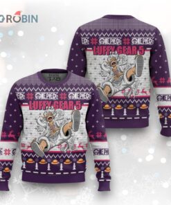3D Anime One Piece Luffy Gear 5 V2 Ugly Christmas Sweater