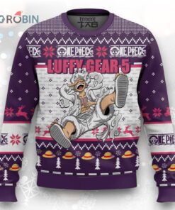 3D Anime One Piece Luffy Gear 5 V2 Ugly Christmas Sweater