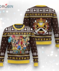 3D Anime One Piece Straw Hat Pirates Fandom Ugly Christmas Sweater 3D Anime One Piece Straw Hat Pirates Fandom Ugly Christmas Sweater
