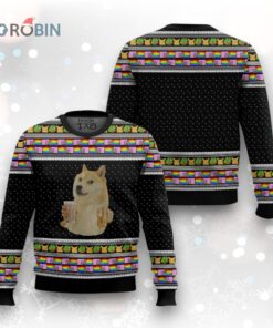3D Choccy Milk Meme Doge Ugly Christmas Sweater 3D Choccy Milk Meme Doge Ugly Christmas Sweater