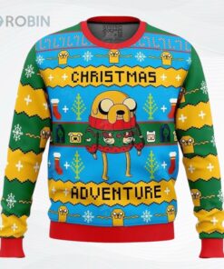 Adventure Time Ugly Sweater Jake The DogAll Over Printed Ugly Christmas Sweater, Sweatshirt
