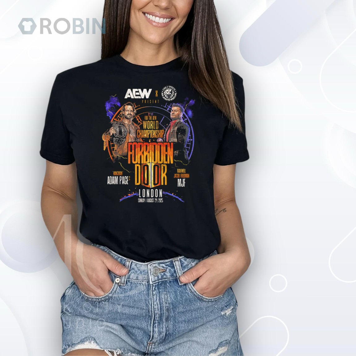 AEW Forbidden Door 2025 Matchup Hangman Adam Page vs MJF Shirt AEW Forbidden Door 2025 Matchup Hangman Adam Page vs MJF Shirt