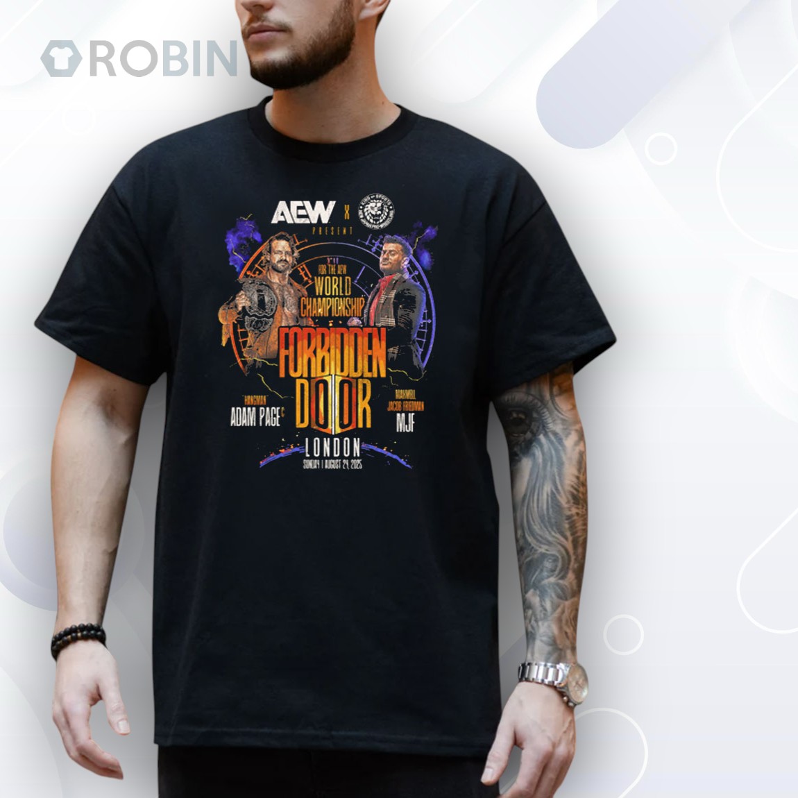 AEW Forbidden Door 2025 Matchup Hangman Adam Page vs MJF Shirt AEW Forbidden Door 2025 Matchup Hangman Adam Page vs MJF Shirt