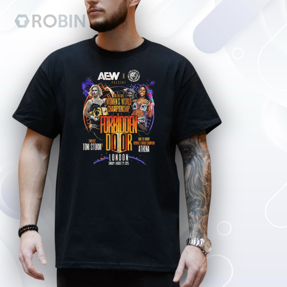 AEW Forbidden Door 2025 Matchup Toni Storm vs Athena Shirt AEW Forbidden Door 2025 Matchup Toni Storm vs Athena Shirt