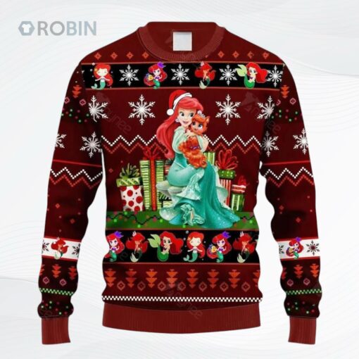 Airel Mermaid Ugly Christmas Sweater, Sweatshirt