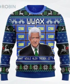 Alex Trebek Wwax Ugly Christmas Sweater