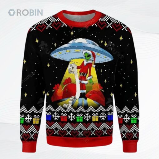 Alien Ufo Ugly Christmas Sweater, Sweatshirt
