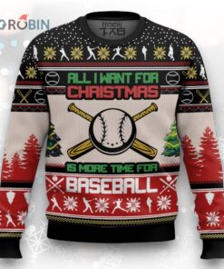 All I Want For Christmas Is Baseball Christmas Ugly Christmas Sweater