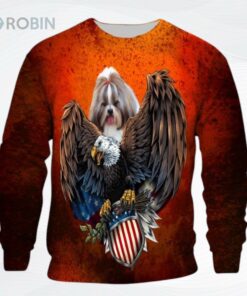 American Shih Tzu Eagle Thcn Ntlw Ugly Christmas Sweater