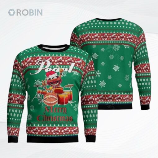 Animal The Muppet Pearl Drums Merry Ugly Christmas Sweater, Sweatshirt