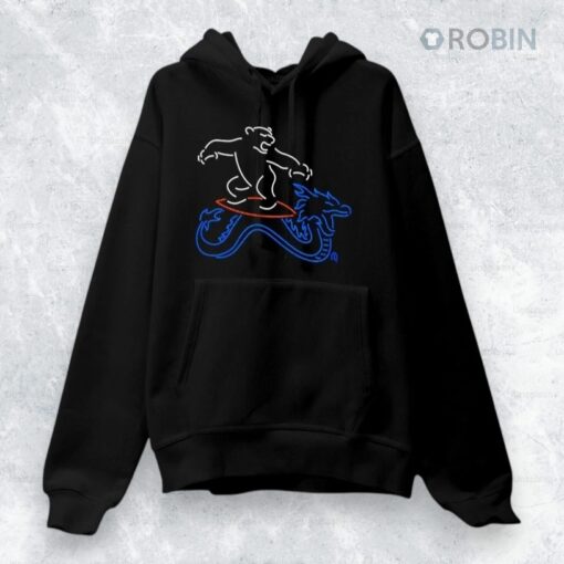 Athlete Logos Neon Surfing Polar Bear Shirt