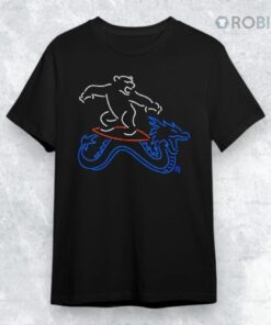 Athlete Logos Neon Surfing Polar Bear Shirt
