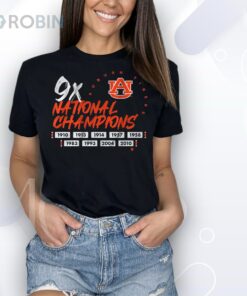 Auburn Football Nine Time National Champions Shirt